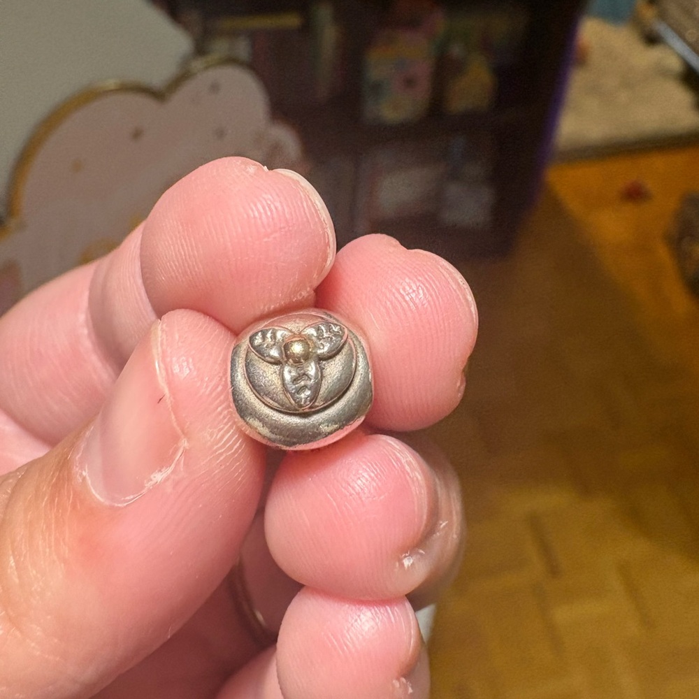 Retired two tone pandora cupcake charm